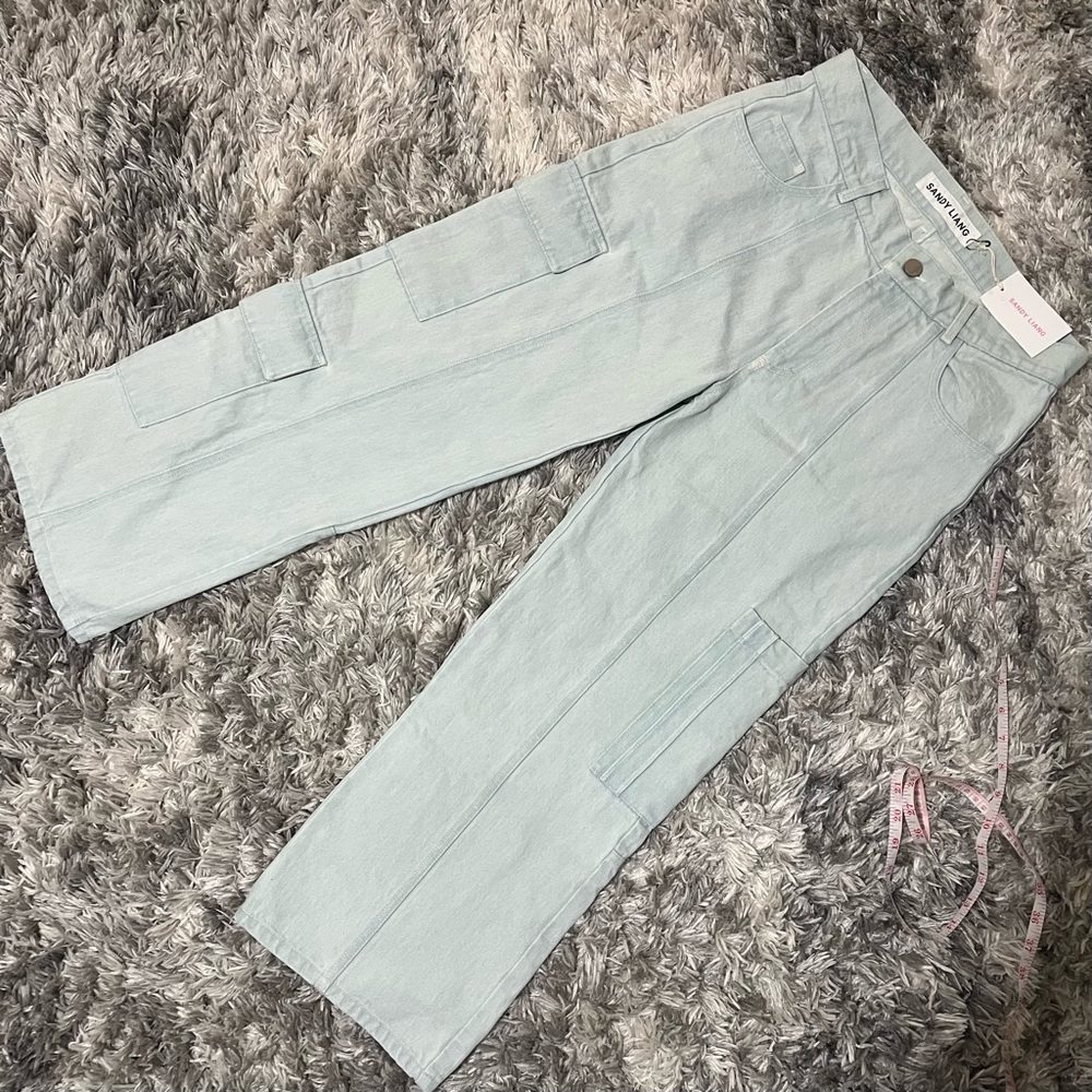 Sandy Liang Cargeaux Jeans in Light Blue